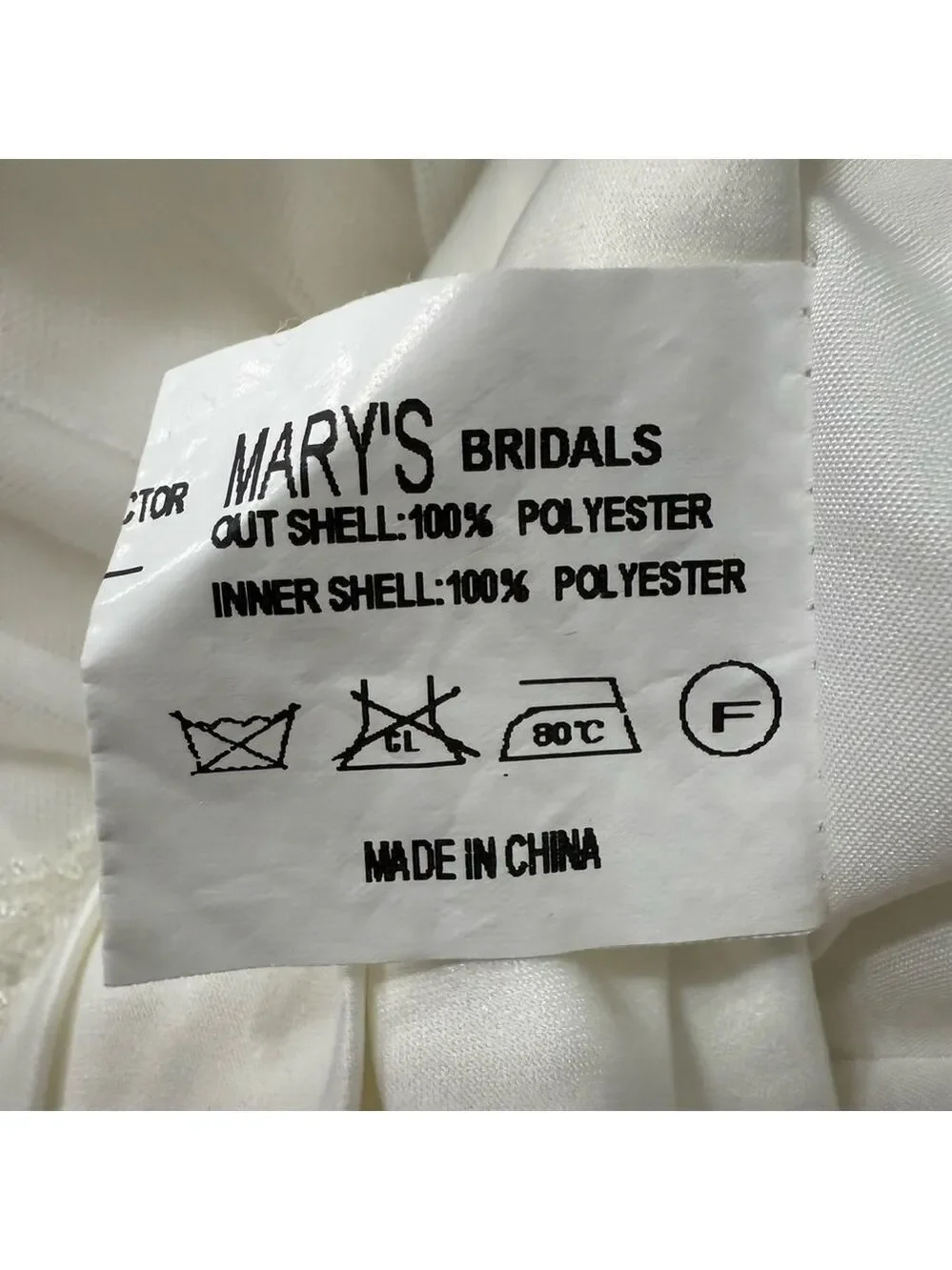 Mary's Bridals Flower Girl Dress White Lace Up Back Size 6